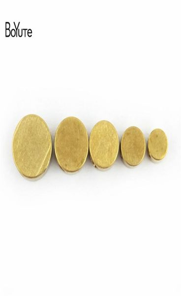 

boyute 100 pcs round 45678 mm metal brass beads diy hand made spacer beads jewelry making6480470, Bronze;silver