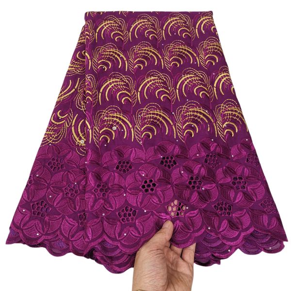 

5 yards cotton cloth embroidery swiss voile lace fabric nigerian women evening party costume textile dress sewing craft bride wedding appare, Black;white
