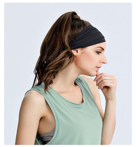 

men workout headbands for women solid sweat headbands yoga exercise soft sports stretch hair band running accessories5346595, Yellow;black