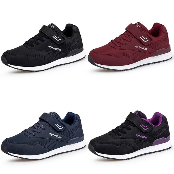 

2023 non-slip hiking shoes elderly man woman black purple red blue trainers outdoor walking color4