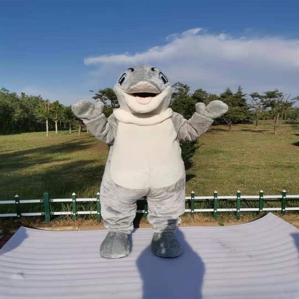 

dolphin mascot costume fancy dress for halloween carnival party size ship211y, Red;yellow