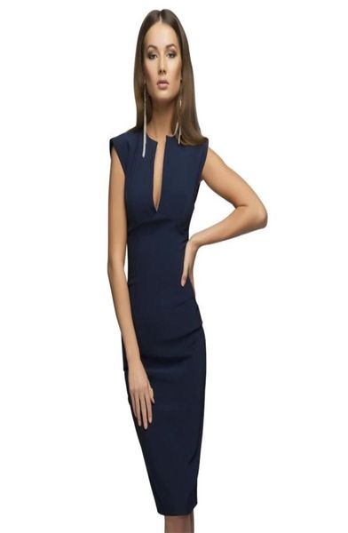

heba women summer vneck body con party dress work pencil dress5323336, Black;gray
