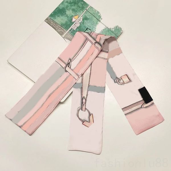 

womens scarves designer hair silk scarfs long soft classic handbag ornament elegant simple designers scarf for women pink blue green pj078 c, Blue;gray