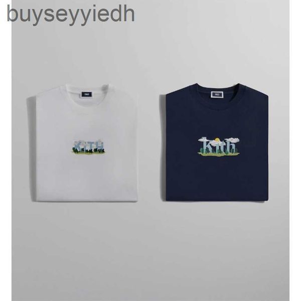 

kith monday project cloud tee cloud short sleeve summer new, White;black