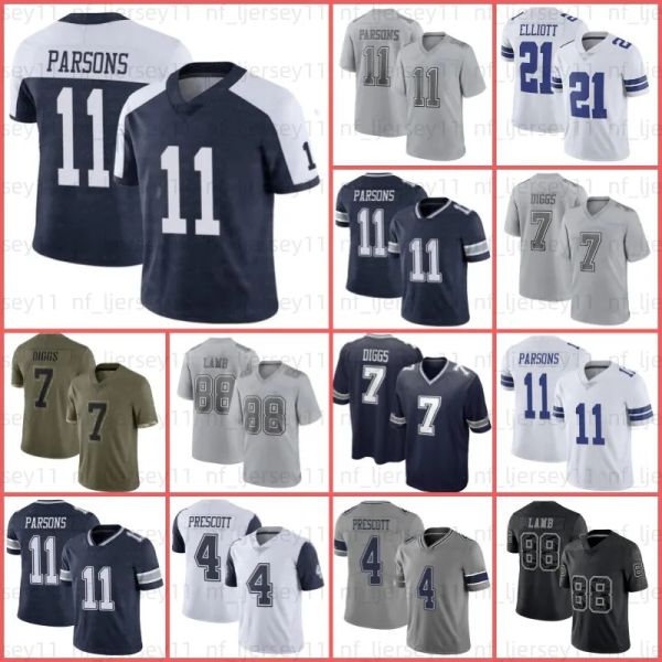

11 micah parsons football jerseys 7 trevon diggs ceedee lamb michael gallup ezekiel elliott tyler smith dak prescott emmitt smith kavontae e, Black;red