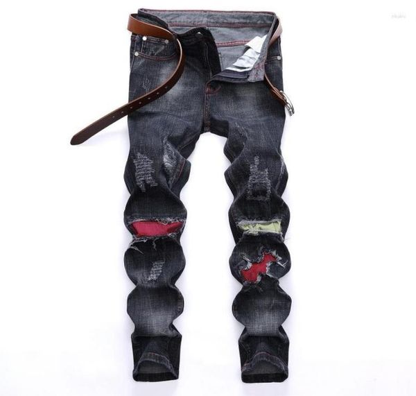 

men039s jeans men39s pants streetwear fashion ripped denim trousers biker male casual designer comfortable adva9938633, Blue