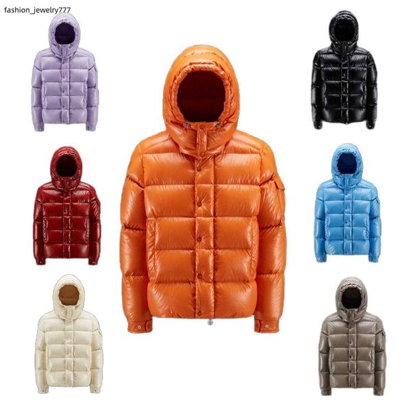 

mens down jacket 70th anniversary winter coat luxury designer puffer jackets casual reflective womens hooded cardigan zipper new epaulet hoo, Black