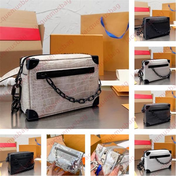 

mini soft trunk chain bag designer box bags men handbag luxury shoulder crossbody wallet hobo purses women rivet 5a messenger satchels dhgat