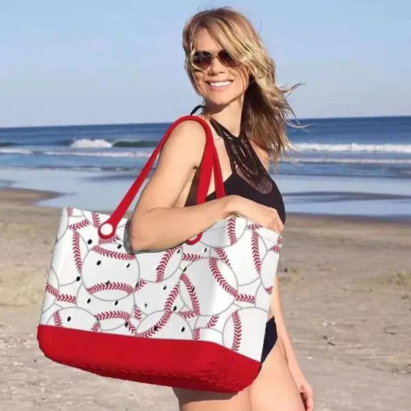 

watertight waterproof woman eva tote large shopping basket bags washable beach silicone bogg bag purse eco jelly candy lady handbags