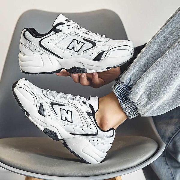 

new bailun cool run nb608ins pure original sports shoes summer men's and women's shoes breathable increase thick sole couple dad&#, Black