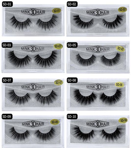 

20styles 3d mink hair fake eyelash 100 thick real mink hair false eyelash natural extension fake eyelash false lashes3090321