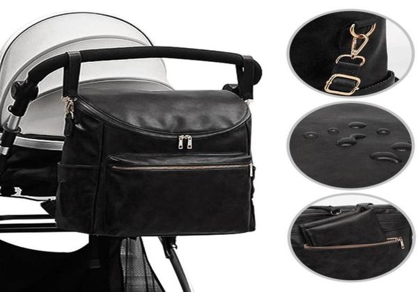 

diaper bags pu leather bag backpack large capacity baby waterproof maternity for stroller with pad4466380