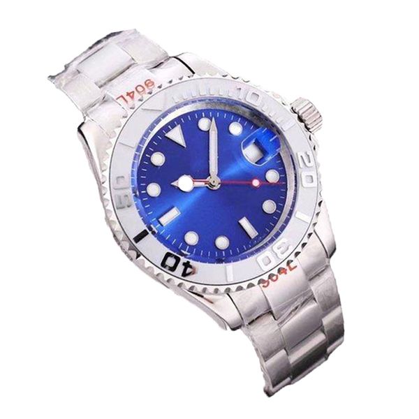 

designer yacht watches mens blue white 40mm dial watches watch luxury watches automatic mechanical 2813 movement watchs man wristwatch luxur, Slivery;brown