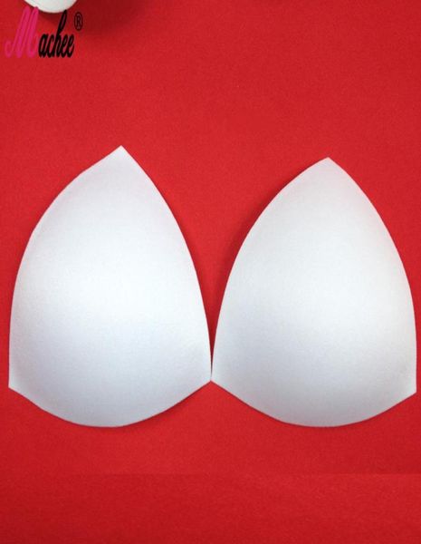 

1pairlot swimsuit padding inserts women clothes accessories foam triangle sponge pads chest cups breast bra bikini inserts chest 9033208, Black;white