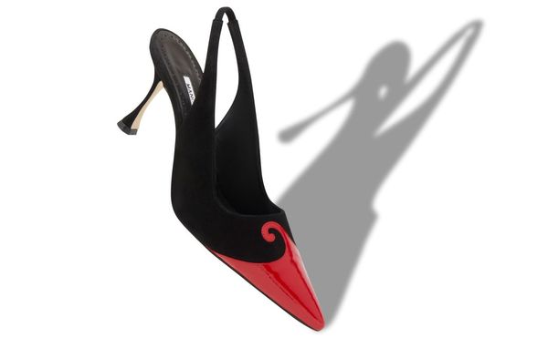 

black and red suede swirl pump party wedding elegant sandals 36-42 35-43 beautiful