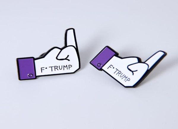 

trump letter hand pins cartoon backpack clothes clothing anime cosplay diy decoration enamel brooches pins badge gift accessory7361782, Gray