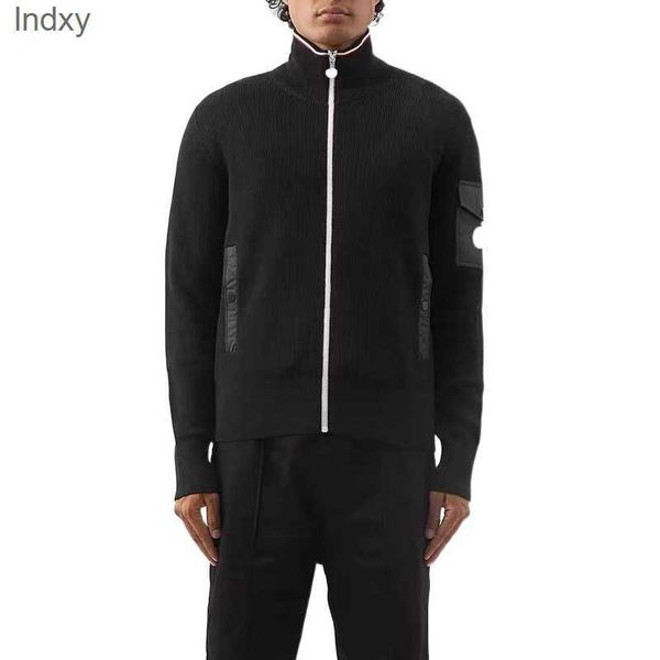 

arm pocket badge mens jacket spring autumn stand collar cardigan knitted jacket designer jacket mens man coat asian size s--xl, Black;brown