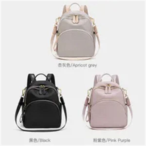 

fashion backpack bag for women 2023 new female bags oxford cloth vertical small travelbag casual bookbag cute girl design luxury a4, Black