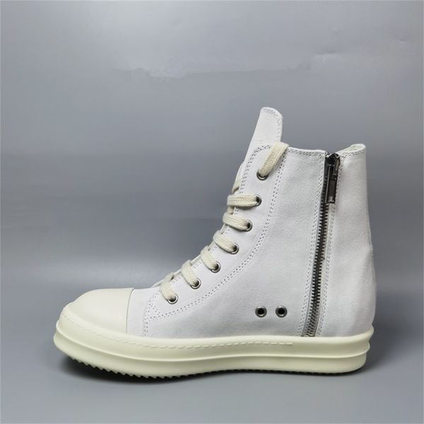 

high-end edfu white suede lace ramones boots fw23 thick sole milk fragrance tpu quality sneakers shoes, Black