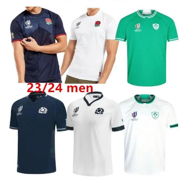 

23 24 ireland polo rugby scotland fiji home shirt world rugby jersey home away rugby shirt jersey size s-3xl, Black;gray