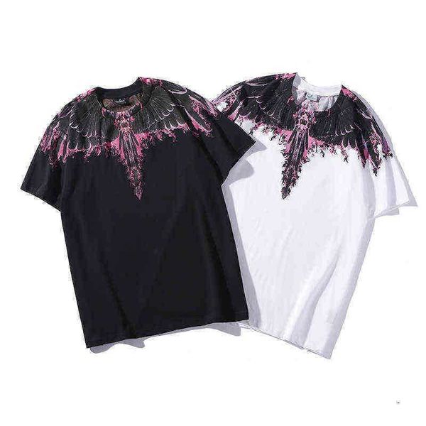

tee t-shirt tees shirt s tide mb flame wings same net red short sleeves1s1, White;black