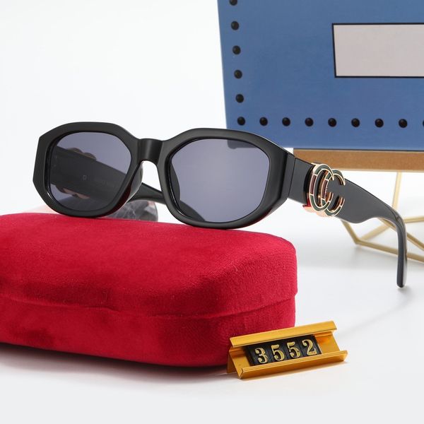 

2023 designer sunglasses luxury glasses fashion letter goggle for men women 7 colors high quality, White;black