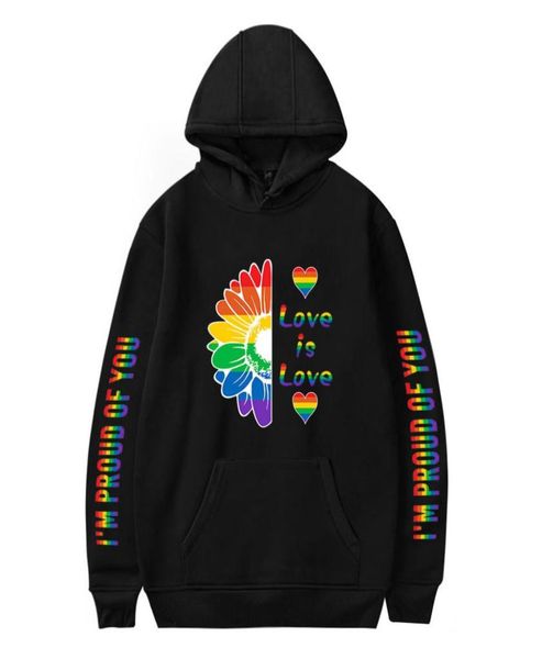 

lgbt lesbian gay pride womenmen hoodies sweatshirts streetwear hip hop fleece pullover hooded jacket love is love lgbtq clothes8293072, Black