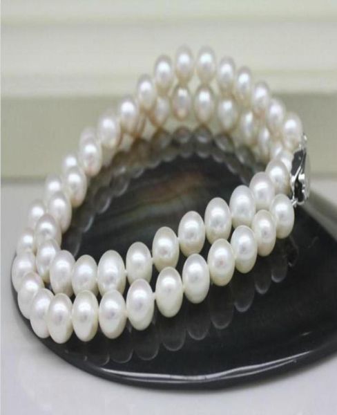 

89mm white natural freshwater pearl necklace 18inch 925 silver clasp28936261942480