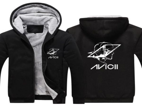 

2019 winter hoody dj avicii men women warm thicken hoodies autumn clothes sweatshirts zipper jacket fleece hoodie streetwear8434424, Blue;black