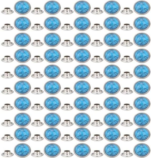 

tsunshine components blue turquoise rapid rivets studs diy leathercraft for bag shoes bracelet tandy leather3123342, Blue;slivery