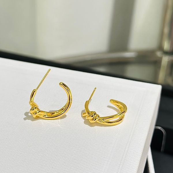 

cl earrings for woman brand designer official reproductions jewelry classic style luxury gold plated 18k gift for girlfriend with box 001, Silver