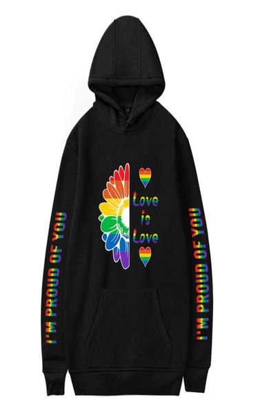 

lgbt lesbian gay pride womenmen hoodies sweatshirts streetwear hip hop fleece pullover hooded jacket love is love lgbtq clothes7919867, Black