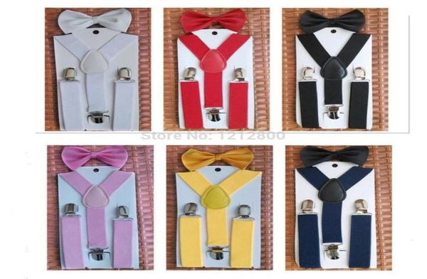 

wholenew elastic suspender and bow tie sets belt for boys girls kids 3912419, Black