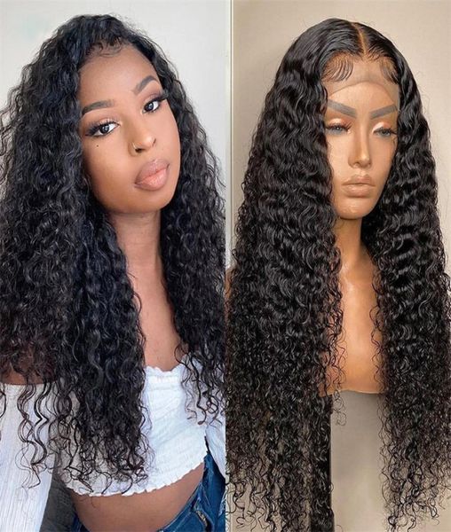 

natural kinky curly wig soft black wigs lace front wig with baby hair heat ressistant daily wear7714050, Black;brown