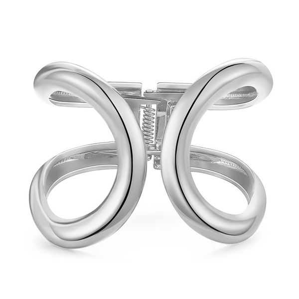 

heavy industry bracelet with hollowed out circular arc double ring hollowed out design, personalized open spring bracelet with minimalist an, Black