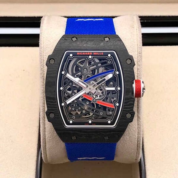 

richardmille tourbillon automatic mechanical quartz wristwatches wrist watches rm67-02 french ntpt carbon fiber limited edition leisure mach