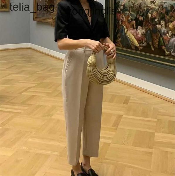 

knotted shoulder noodle ladies 2023 classic venetaas bag hand designer bottegaas knotted bags women's single bread dumpling double high
