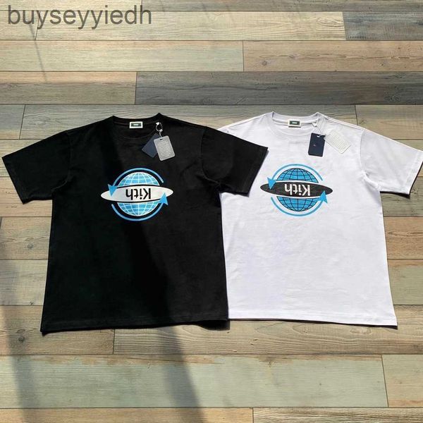 

special price kith reverse earth pattern couple short sleeved t-shirt far functional vibe style niche design, White;black