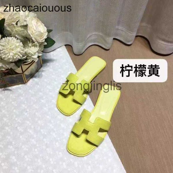 

baida bear slippers sandal 2023 women's oran slipper shoes designer women summer color matching leather flat sandals for tourism litchi
