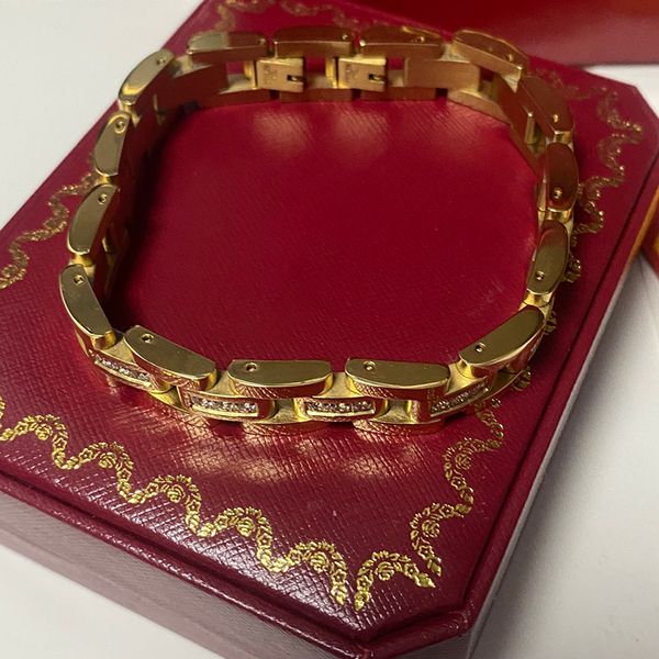 

luxury designer bracelet women bangles gold chain diamond inlay bangle bracelet couple jewel, Golden;silver
