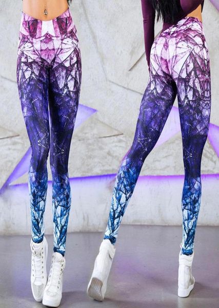 

women ladies galaxy high waist leggings electric printed tights leggings jeggings pants yoga sport women casual leggings fs571482173, Black