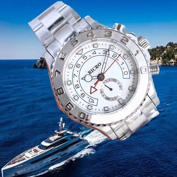 

2813 movement watchs quality mens watches yacht style 41mm master automatic mechanical sapphire glass classic model folding wristwatch super, Slivery;brown