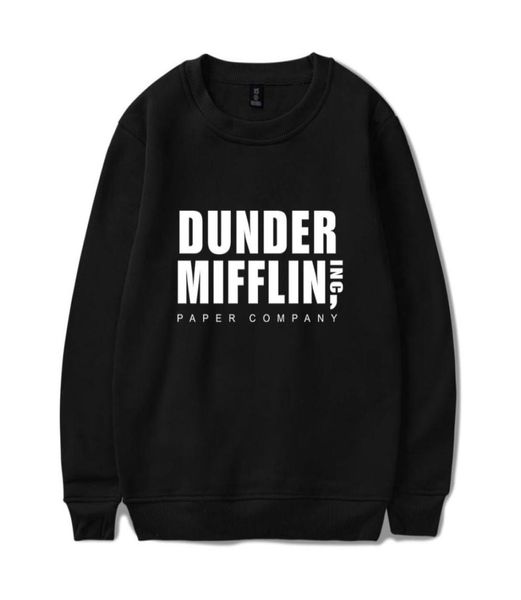 

the office tv show dunder mifflin men women long sleeve pullover autumn winter sweatshirts comfortable cotton hoodie sweatshirt x15956465, Black