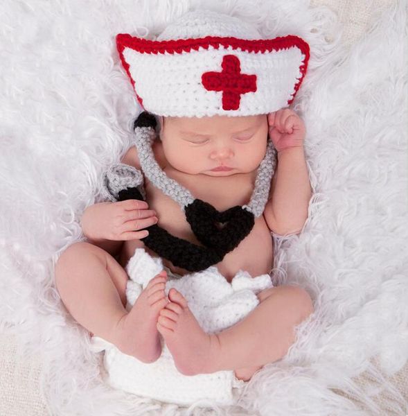 

latest baby boys doctor costume infant baby crochet pography props newborn doctor outfits po props boys cosplay clothing9143562, Yellow