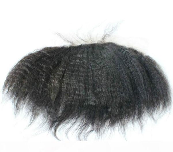 

lace front closure natural hairline weaves 13x6 kinky straight human hair lace frontals with baby hair preplucked3077197, Black;brown