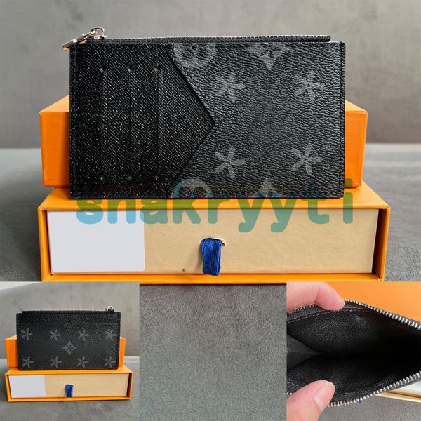 

luxurys womens designers wallet m30271 mens card holder genuine leather 4 card slots keychain fashion coin purses zipper key wallets purse c, Brown;gray