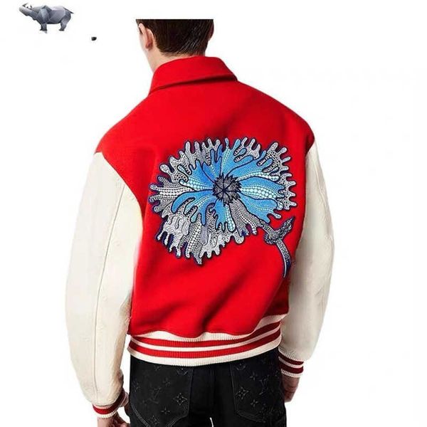 

1V Designer Jacket Men Women Baseball Jackets 3D Embroidery Woolen Patchwork Coat Ku 23 Sama Varsity Jacket Winter Mens Parka Coats, 1v jacket