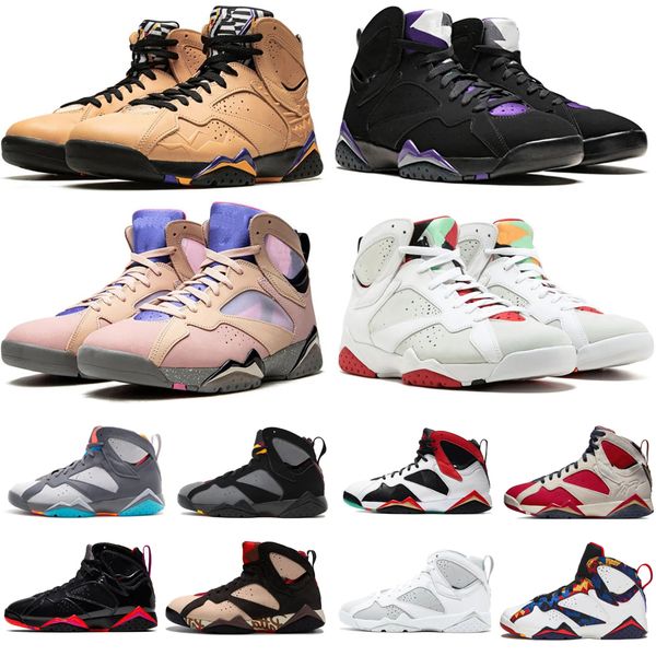 

jumpman 7 7s basketball shoes men 7s og unc black pink blue silver yellow goldd brown green purple bronze white multi-color mountaineering s