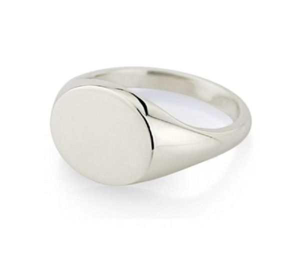 

custom engravable solid 925 sterling silver signet rings mens wedding band personalize anniversary jewelry gift for vip link 201002756541, Golden;silver