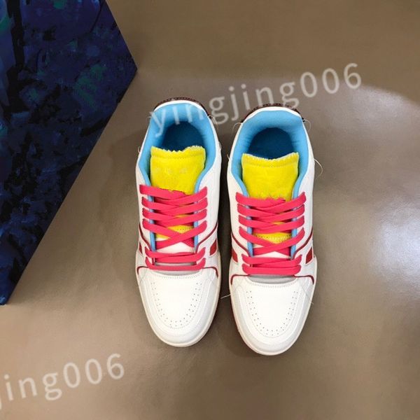 

luxury casual shoes for mens woman trainer men sneakers designer shoes retro black white blue denim leather casual sneaker size 39-44 rd1011